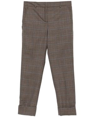 Incotex Nevet Tailored Pants With Prince Of Wales Check - Gray