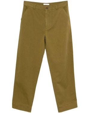 Cellar Door Fadi Straight-Leg Cotton And Linen Trousers - Green