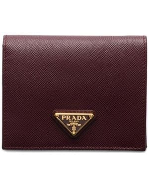 Prada Small Saffiano Leather Wallet - Purple