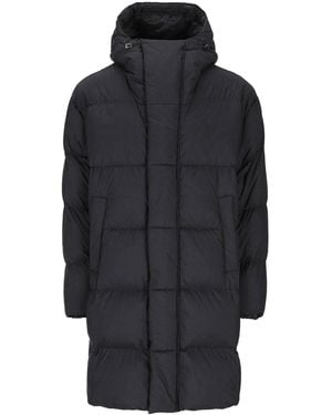 Herno Long Down Jacket With Hood - Blue