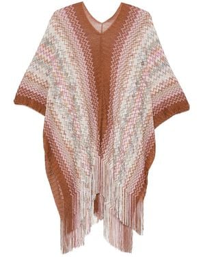 Missoni Fringed Poncho - Multicolour
