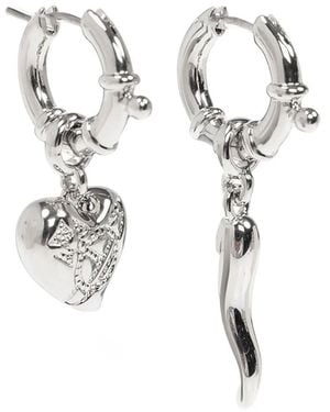 Vivienne Westwood Della Hoop Earrings - White