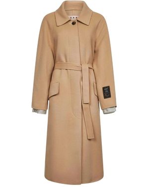 Marni Cappotto Con Cintura - Neutro
