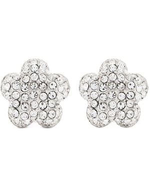 Marc Jacobs The Daisy Pave Stud Earrings - White