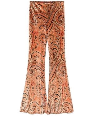Etro Pantaloni Svasati - Arancione