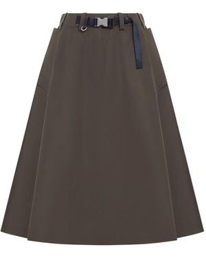 Prada Technical Fabric Circle Skirt - Grey