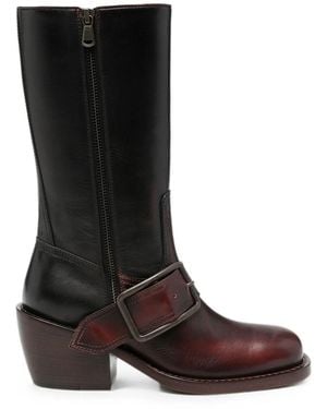 Dries Van Noten Square Too Boots - Brown