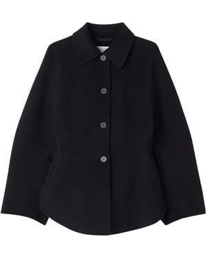Rohe Sculptural Double-Face Wool Jacket - Black