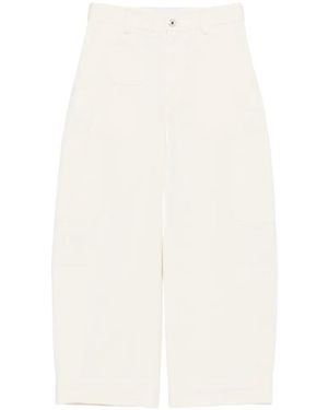 Givenchy Cotton And Wool Cocoon Cropped Cargo Pants - White