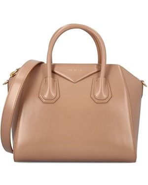 Givenchy Antigona Small Box Leather Bag - Natural