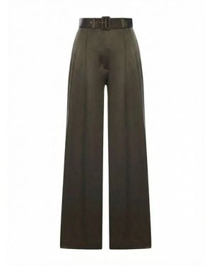 Zimmermann Silk Pleated Trousers - Grey