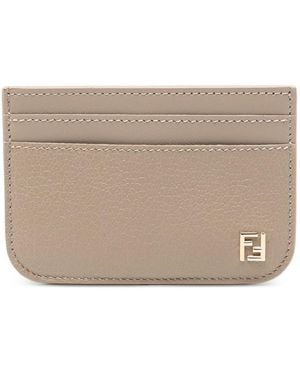 Fendi Card Case Ff - Natural