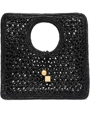 Jacquemus The Small Square Bag Beach - Black