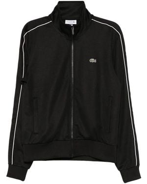 Lacoste Paris Piqué Zip-Up Track Jacket - Black