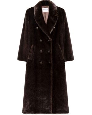 Stand Studio Harper Faux Fur Long Coat Clothing - Black