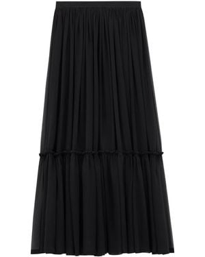 スカート SAINT LAURENT BLACK CREPE SKIRT Saint Laurent Crepe Skirt in Black | Lyst
