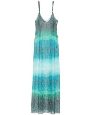 PIN UP Tie-Dye Long Dress - Blue