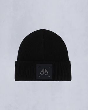 Moose Knuckles Logo Beanie - Black