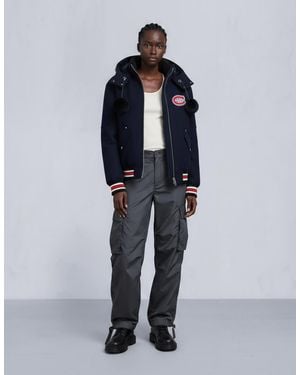 Moose Knuckles Nhl X Canadiens Bomber Jacket - Blue