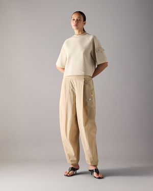 Moose Knuckles Mixed Media Neoprene T - Natural