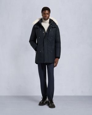Moose Knuckles Original Shearling Trim Stirling Parka - Blue
