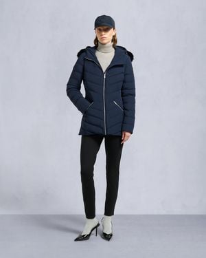 Moose Knuckles Roselawn Shearling Trim Jacket - Blue