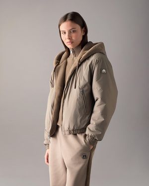 Moose Knuckles Eaton Bunny Reversible Hoodie - Brown