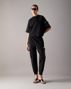 Moose Knuckles Mixed Media Neoprene T - Black