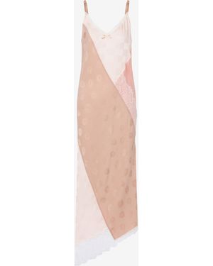 Moschino Embroidered Silk Blend Dress - White