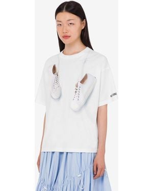 Moschino Printed Organic Cotton Jersey T-Shirt - White