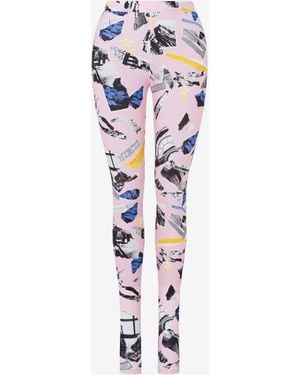 Moschino Lycra Leggings Punk Print - White