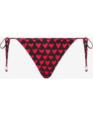 Moschino Printed Lycra Swim Briefs - Red