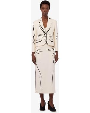 Moschino Printed Cotton Cloth Jacket - White