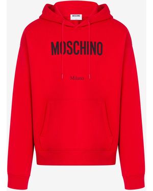 Moschino Printed Organic Cotton Sweatshirt - Red