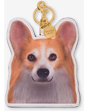 Moschino Printed Keychain - White