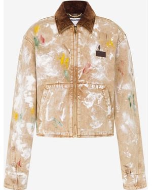 Moschino Printed Cotton Bull Jacket - White