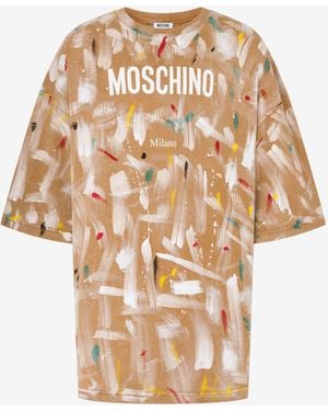 Moschino Printed Organic Cotton Jersey T-Shirt - White