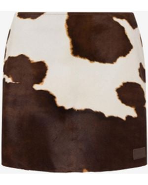 Moschino Pony Skin Miniskirt - White