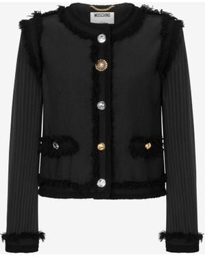 Moschino Stretch Bouclé Jacket - Black