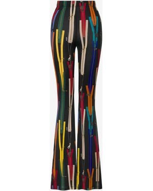 Moschino Printed Stretch Jersey Pants - Black