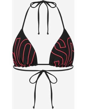 Moschino Printed Lycra Bikini Top - Black