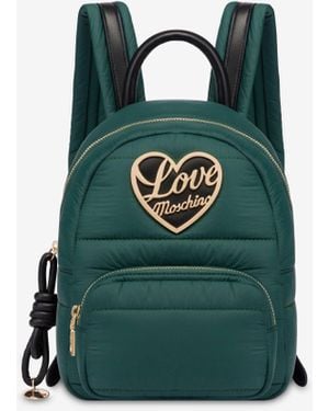 Love Moschino Quilted Nylon Small Backpack - Green