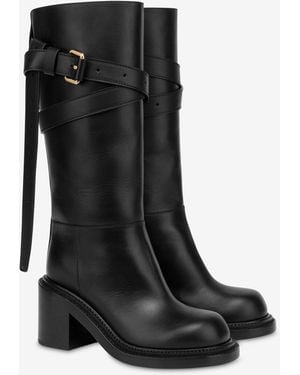 Moschino Calf Boots - Black