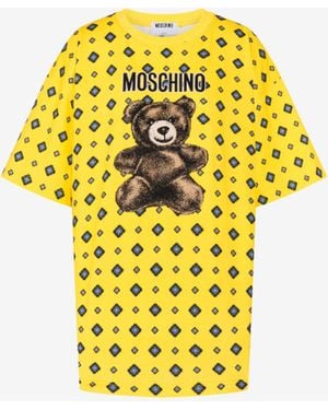 Moschino Teddy Bear Organic Cotton Jersey T-Shirt - Yellow