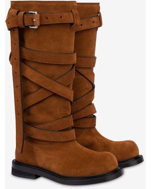 Moschino Suede Boots - Brown