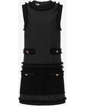 Moschino Stretch Bouclé Dress - Black