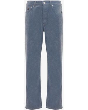 Moschino Flocked Denim Pants - Blue