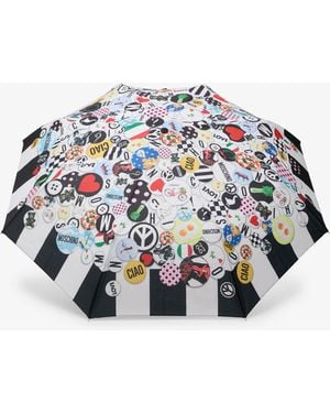Moschino Ombrello Openclose Stampato - Nero