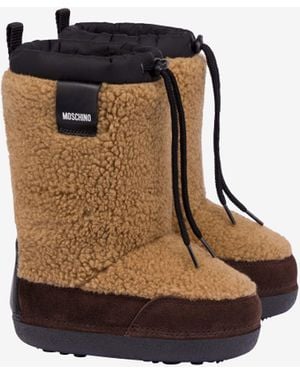 Moschino Soft Fabric Snow Boots - White