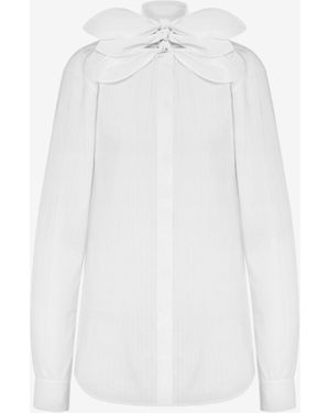 Moschino Cotton Poplin Jacquard Shirt - White